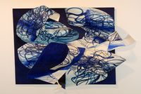 On the rocks. Mixed media on paper (140 x 110 x 30) cm.